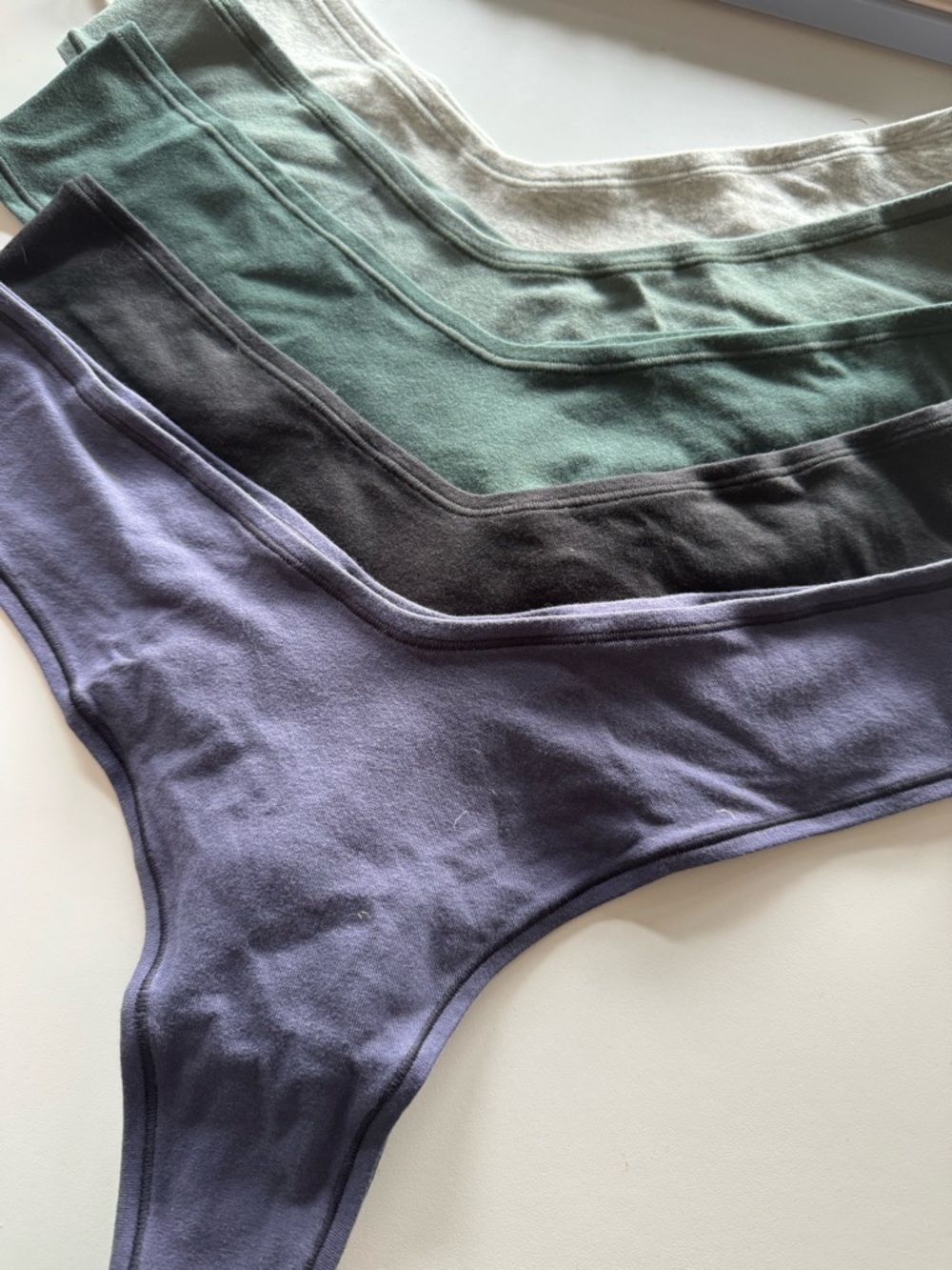 NIB SKIMS Cotton Jersey Dipped Thong 5-Pack